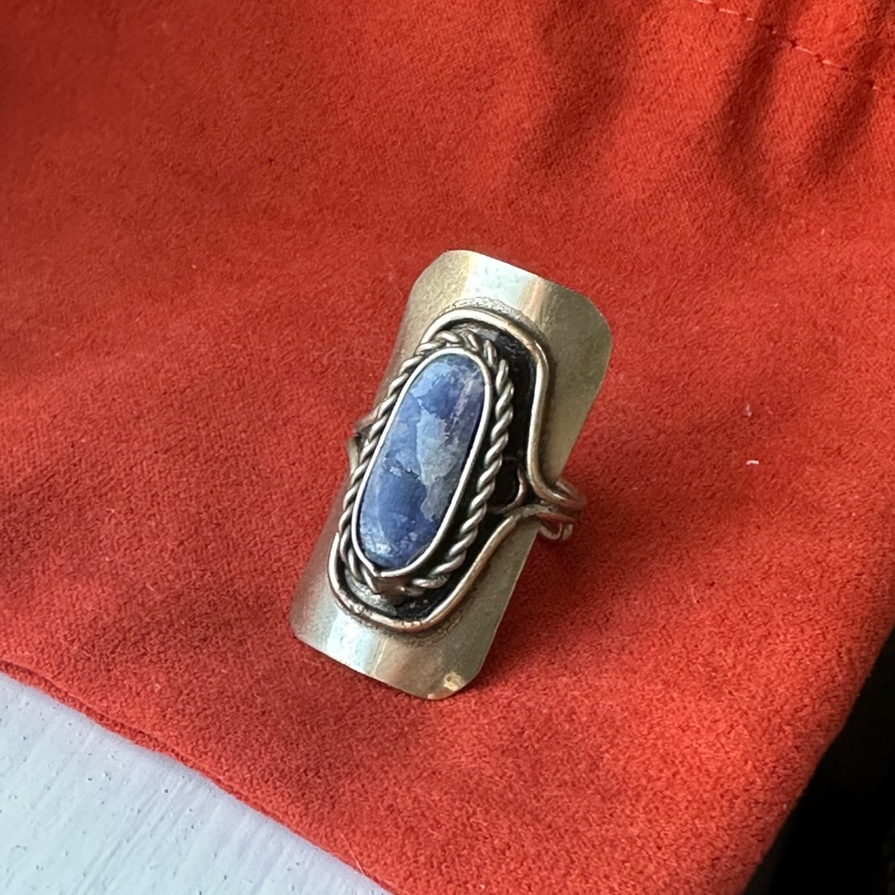 Long gemstone ring